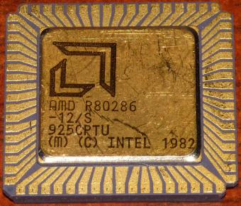 286er AMD 12MHz CPU (R80286-12/S) 5V, Intel 1982, Malaysia Week 22 1989
